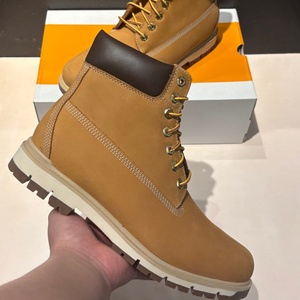 2026 Luxurious Original Designer <b>Shoes</b> Waterproof High-top Hiking <b>Shoes</b> Genuine Leather Durable Yellow Warm <b>Men's</b> <b>Work</b> Boots - Product Image 1