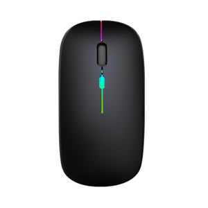 Souris sans fil Bluetooth ultra-fine et rechargeable, mini souris optique sans fil 1600 DPI RGB, adaptée aux ordinateurs portables et PC - Product Image 1