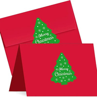 Pegatinas decorativas navideñas, pegatinas para sellar árboles de Navidad, pegatinas para tarjetas de felicitación de Feliz Navidad (6 pegatinas por juego)