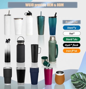 WUJO Cốc Uống Rượu Hình Quả Trứng Bằng Thép Không Gỉ 18/8 Logo Tùy Chỉnh 12Oz Nhà Sản Xuất Cốc Hút Chân Không Cốc Cà Phê Có Tay Cầm - Product Image 4