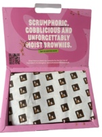 Boîte à brownie en carton rigide rose avec séparateurs Emballage de nouveauté pour desserts à la truffe au macaron au chocolat