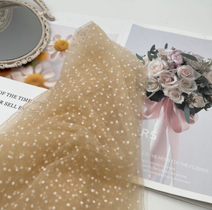 Tessuto di Tulle in poliestere 100% 3D in Tulle tessuto di maglia floccato in Tulle per il vestito - Product Image 6