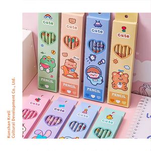 Lápices Kawaii Reutilizables con Logotipo Personalizado, Útiles Escolares, Papelería Creativa, Lápices de Dibujos Animados para Niños, Juego de Lápices de Colores Estándar - Product Image 1