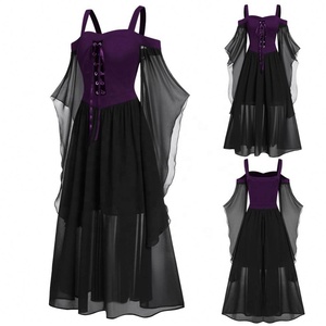 Robe <span class=keywords><strong>longue</strong></span> extensible à bretelles de sorcière d'Halloween, 5 couleurs, <span class=keywords><strong>taille</strong></span> 8, en stock - Product Image 1