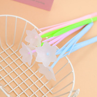 Fournisseur de papeterie scolaire, stylos en silicone créatifs et mignons en forme de fleurs pour filles