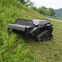 Livraison gratuite, moteur diesel CE EPA, machine à couper l'herbe tout-terrain, chenilles en caoutchouc agricoles, tondeuse à gazon robotisée télécommandée