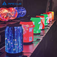 Écran LED pour bouteille de bière spéciale, écran numérique publicitaire couleur pleine, taille personnalisée, P2, forme de canette, affichage LED flexible