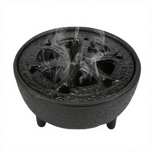 Vintage Cast Iron Classic Tripod <b>Incense</b> Burner <b>Holder</b> Black Eco-Friendly Organic Anti-Odour Fall Home <b>Aromatherapy</b> <b>Diffuser</b> - Product Image 3