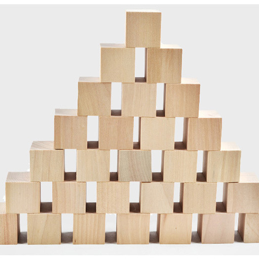 Blocs en bois naturel massif carré, blocs pour empiler des jouets, puzzles, fabrication d'objets d'artisanat et de projets de bricolage, pièces, vente en gros