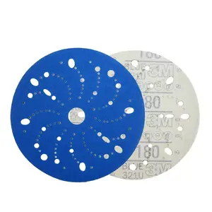 Disco de lija abrasivo de 321U, gancho y bucle seco de 150mm, disco de lijado de cerámica de 6 pulgadas