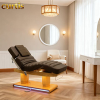Lampe LED de luxe de haute qualité avec base en acier inoxydable, double colonne, haute capacité de charge, 4 moteurs électriques, pour salon et chambre à coucher