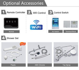 220v Instant Electric Tankless Water Heater Wall Mounted Touch Control 6000W Stainless Steel Household Use - Product Image 5
