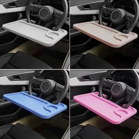 Support de bureau portable pour ordinateur portable de voiture, support de volant pour manger et travailler, plateau de service pour nourriture et café
