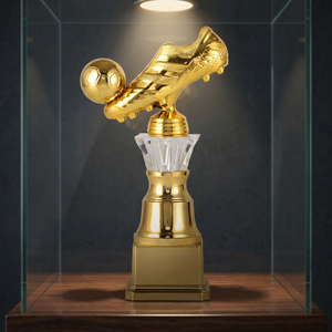 Apex <b>World</b> Exports Portable Customize Modern Metal Body Wooden Base <b>Globe</b> Glass Corporate Trophy for Leadership Business Service - Product Image 4