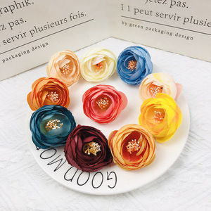 Flores de Camelia de Seda de 5.5 cm de Diámetro para Decoración de Bodas, Decoración del Hogar, Accesorios para Coronas - Product Image 1