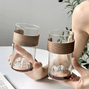 Taza de vidrio transparente de borosilicato de alta resistencia a la temperatura, taza de té de una sola capa para oficina, juego de tazas de té para el hogar. - Product Image 5