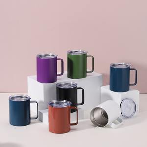 Vaso de Acero Inoxidable de Doble Pared con Asa, Vaso Térmico Aislado de 12 oz, Vaso Térmico para Exteriores - Product Image 2