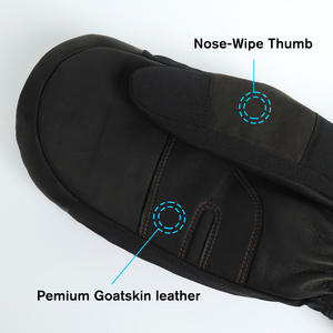 Guanti Riscaldati in Pelle Impermeabile Ricaricabili Guanti da Neve Riscaldati Guanti da Snowboard con Batteria e Caricatore - Product Image 5