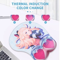 Tapis de souris ergonomique à induction thermique avec repose-poignet, design Muscle Man, sans odeur, 260x220mm, pour bureau et domicile