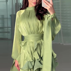 Nuevo Vestido de Moda para Mujer con Elegancia y Estilo, Diseño con Volantes y Efecto Adelgazante - Product Image 2