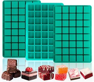 Moule à bonbons caramel carré en silicone à 40 cavités pour bombes de graisse Moule à truffes au chocolat pour bonbons durs, glaçons - Product Image 1