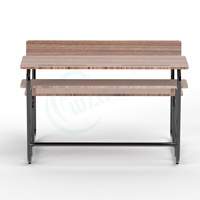Ensemble de bureau et de chaises modernes en métal pour étudiants du secondaire pour la maison, le bureau ou l'université Mobilier de classe