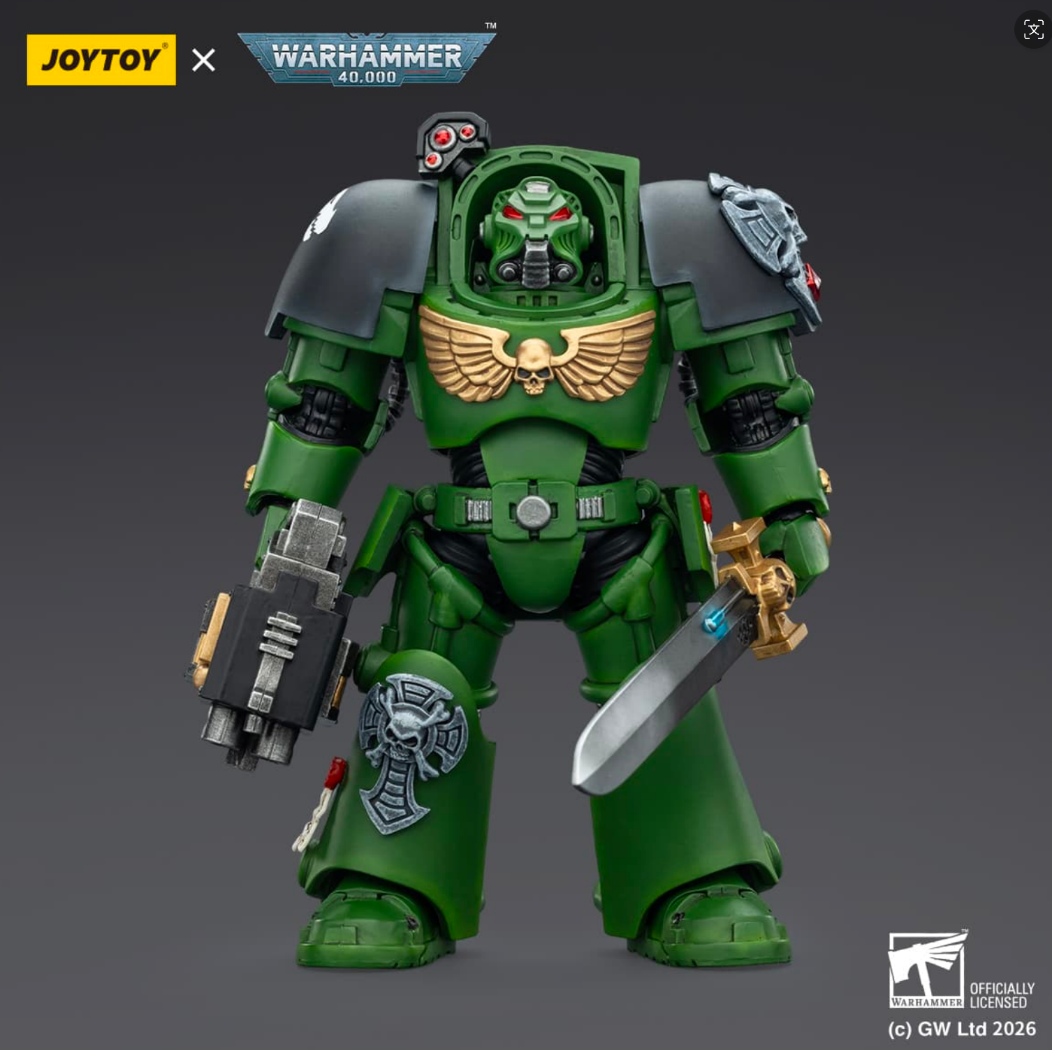 "Salamanders Terminator 1 with Power Sword and Storm Bolter"