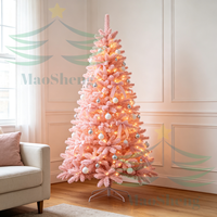 Arbre de Noël pré-éclairé sur mesure OEM en gros, 7 pieds, lumières LED, pour extérieur et intérieur, fournisseur