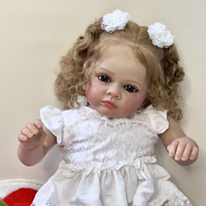 Poupées Reborn mignonnes de 60 cm pour filles, poupées reborn en silicone réalistes avec peau 3D, jouets pour filles - Product Image 5