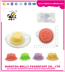 Gobelet de gelée en forme de rose aux saveurs de fruits mélangés, design floral magnifique, pudding gélifié, collation pour enfants, cadeau pour fête ou mariage - Product Image 1