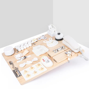Haute qualité en bois multifonctionnel occupé conseil bébé Montessori éducation précoce jeu de compétences de vie jouets cognitifs sensoriels pour les enfants - Product Image 3