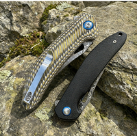 Couteau de poche pliant Hongrui Factory, vente en gros, personnalisation, lame Damas VG10 de haute qualité, manche en bois, pour survie et camping