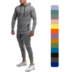 Bulk Slim Fit Breathable Sportswear Plain Suit Fitted Men French Terry Jogging Tracksuit For Mens Plain Tracksuits High Quality