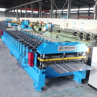 Machine de formage de rouleaux de tôles trapézoïdales IBR pour toiture, découpe hydraulique automatique PLC pour bardage mural en acier