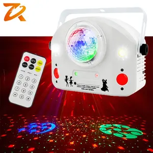 Lampu Laser Super terang 4 dalam 1, lampu sorot Led Par kontrol Dmx Remote kontrol pernikahan Gereja Dj bola disko lampu Laser