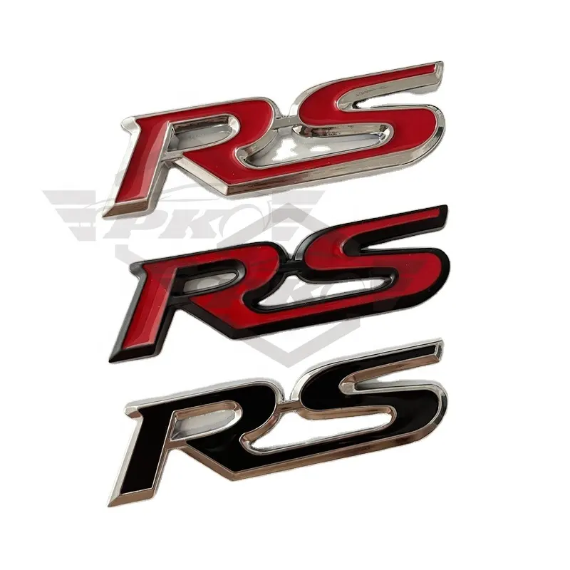 Adesivo 3D Metal Carro RS Letras Logotipo Esporte Emblema Emblema para Honda FitJazz Civic HRV Jade