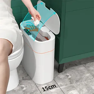 Tempat Sampah listrik tanpa sentuh plastik, tempat sampah produsen pintar sensor otomatis dengan sensor/