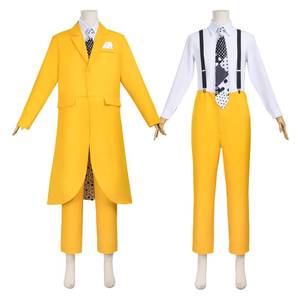 Disfraz de Cosplay del Hombre Enmascarado de Jim Carrey, Traje Largo Amarillo para Halloween, Gran Venta - Product Image 2