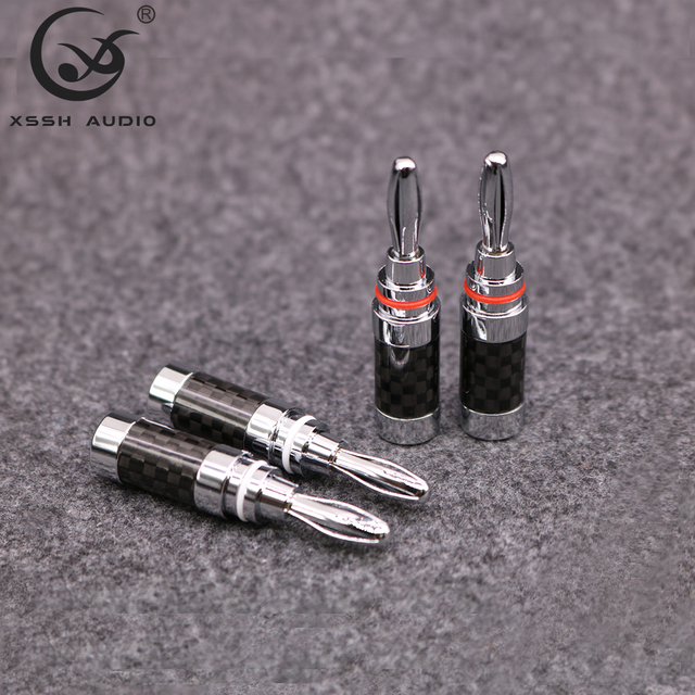 YIVO XSSH Audio Wholesale DIY Brass Plated Rhodium Mini Male Banana Plug Factory Sale OEM ODM Speaker Jack with Aluminum Housing