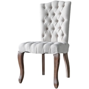 Chaise de salle à manger française moderne de luxe art rétro européen en bois massif pour la maison <span class=keywords><strong>restaurant</strong></span> café - Product Image 1