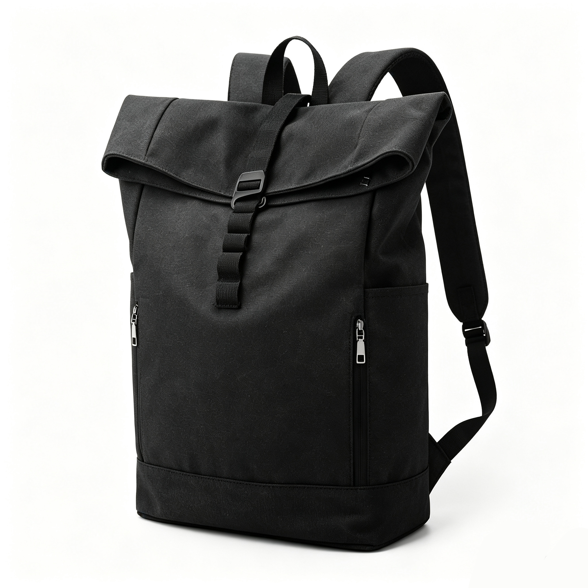 Large Capacity Waterproof Roll-Top Business Laptop Backpack