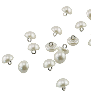Nửa vòm nút 10mm đẹp Bridal nửa bóng ngọc trai nút với kim loại Shank cho may - Product Image 3
