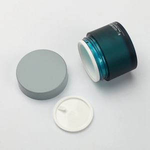 Pot cosmétique rond vide en plastique PP vert de 3 ml, adapté à la sérigraphie, avec bouchon à vis pour crème visage et lotion - Product Image 1