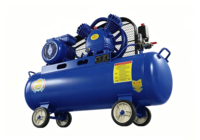 Compresseur d'air à piston haute pression portable en cuivre pur 8 bars 1,5 kW V-0,17, usage industriel, entraînement par courroie