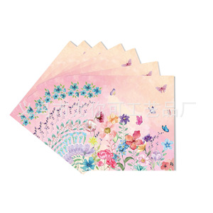 Spring Floral Party Tableware Set Disposable Plates Cups Napkins Fork Spoon Party Supplies Kit Casual Style - Product Image 3