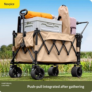 Navyice Rear Opening <b>Camping</b> Wagon 650L Capacity Pro Dual Push Pull Handle Q195 Steel Frame 40HQ FCL Bulk Wholesale - Product Image 6