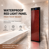 Panneau de lumière rouge pour sauna debout, IP65 étanche, pour la vapeur, la chaleur, le soulagement de la douleur, la détoxification, la relaxation musculaire, appareil de qualité professionnelle