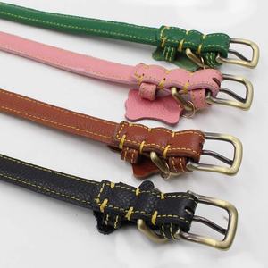 Kelas berat dapat disesuaikan disesuaikan kerah hewan peliharaan tebal kuat kulit <span class=keywords><strong>Pitbull</strong></span> Greyhound grosir dicetak nama kerah anjing mewah - Product Image 4