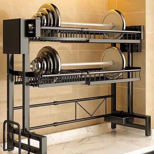 <span class=keywords><strong>Escurridor</strong></span> Retráctil <span class=keywords><strong>de</strong></span> <span class=keywords><strong>Platos</strong></span> <span class=keywords><strong>de</strong></span> Cocina, <span class=keywords><strong>Escurridor</strong></span> <span class=keywords><strong>de</strong></span> Cubiertos, Soporte para Tazón <span class=keywords><strong>de</strong></span> Fregadero, Estante Grande para <span class=keywords><strong>Platos</strong></span>, 2 Niveles, Acero al Carbono - Product Image 5