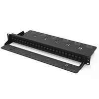 Panel Patch Fiber 1U 19'' 144 288 Fiber 24 Port MPO MTP OS2 OM3 OM4 Panel Patch Fiber Optik FHU-FPP48FLC10GMM
